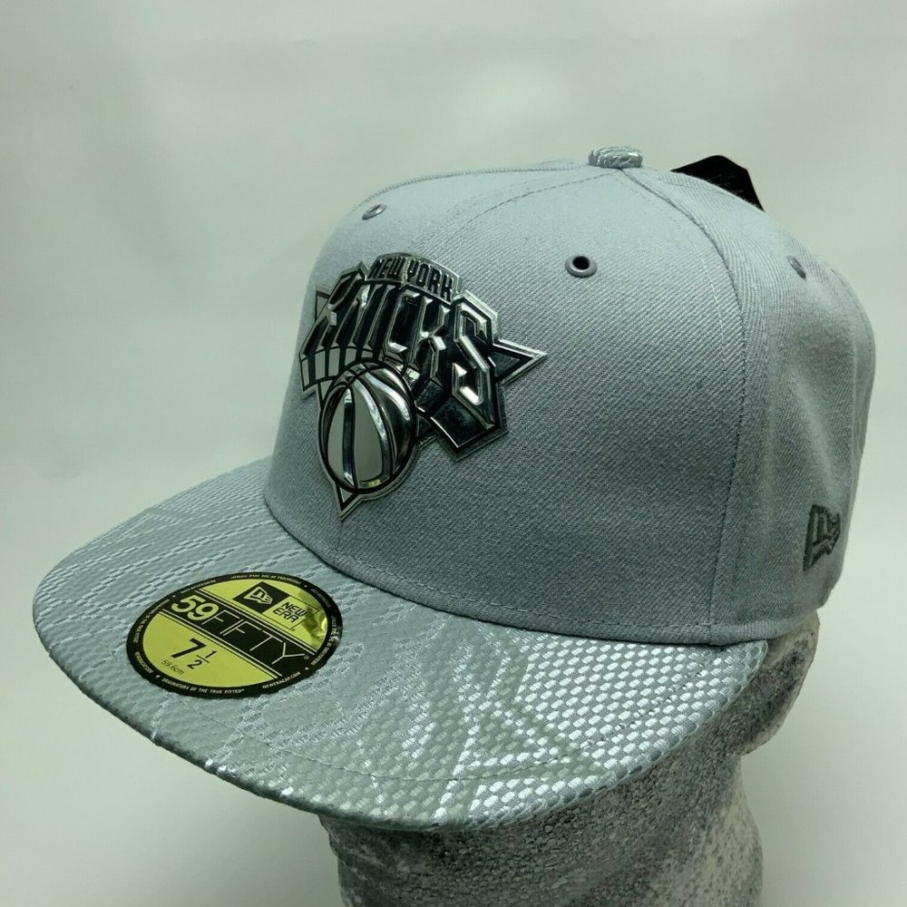 Men's New Era Cap Grey | Silver | Black NY Knicks 59FIFTY NBA
